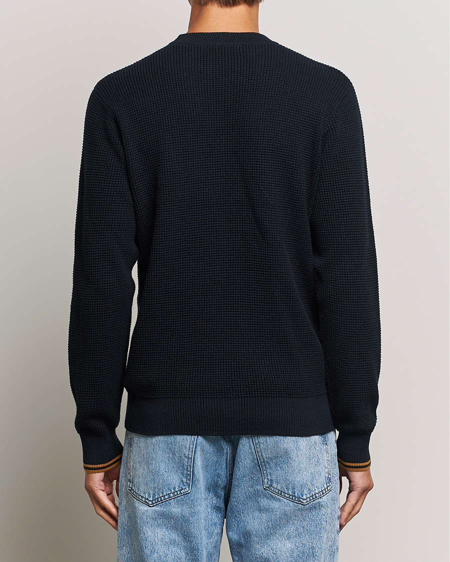 Herr | Tröjor | Fred Perry | Waffle Stitch Jumper Navy