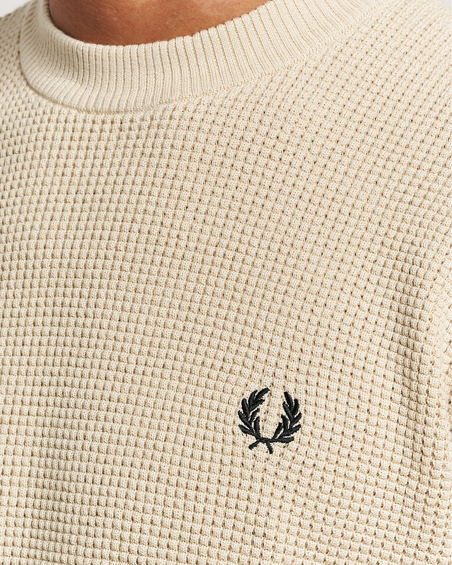 Herr | Tröjor | Fred Perry | Waffle Stitch Jumper Oatmeal