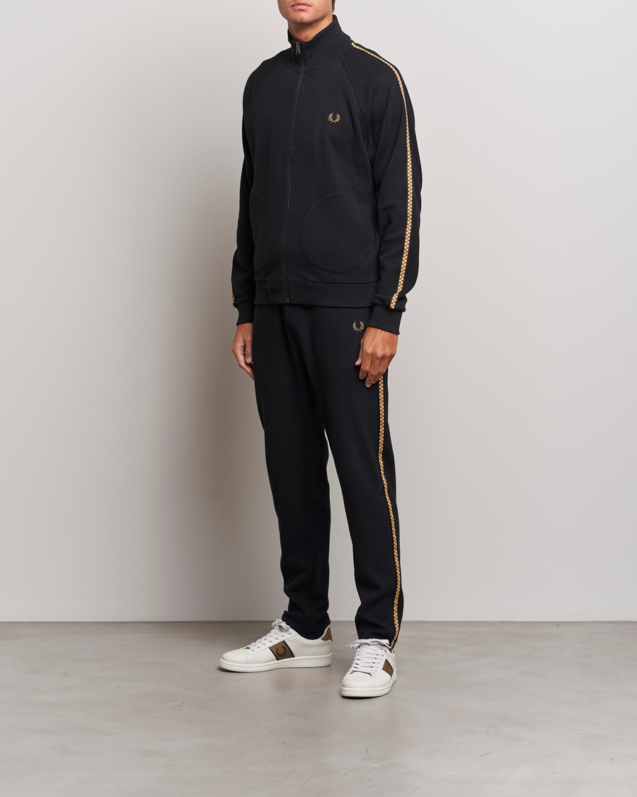Herr | Tröjor | Fred Perry | Checkboard Taped Zip Through Jacket Black
