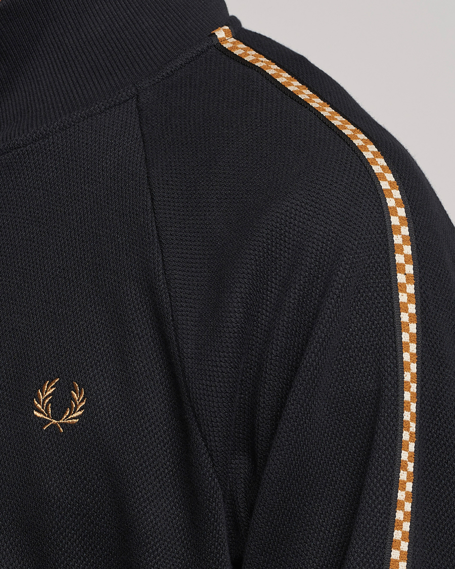 Herr | Tröjor | Fred Perry | Checkboard Taped Zip Through Jacket Black