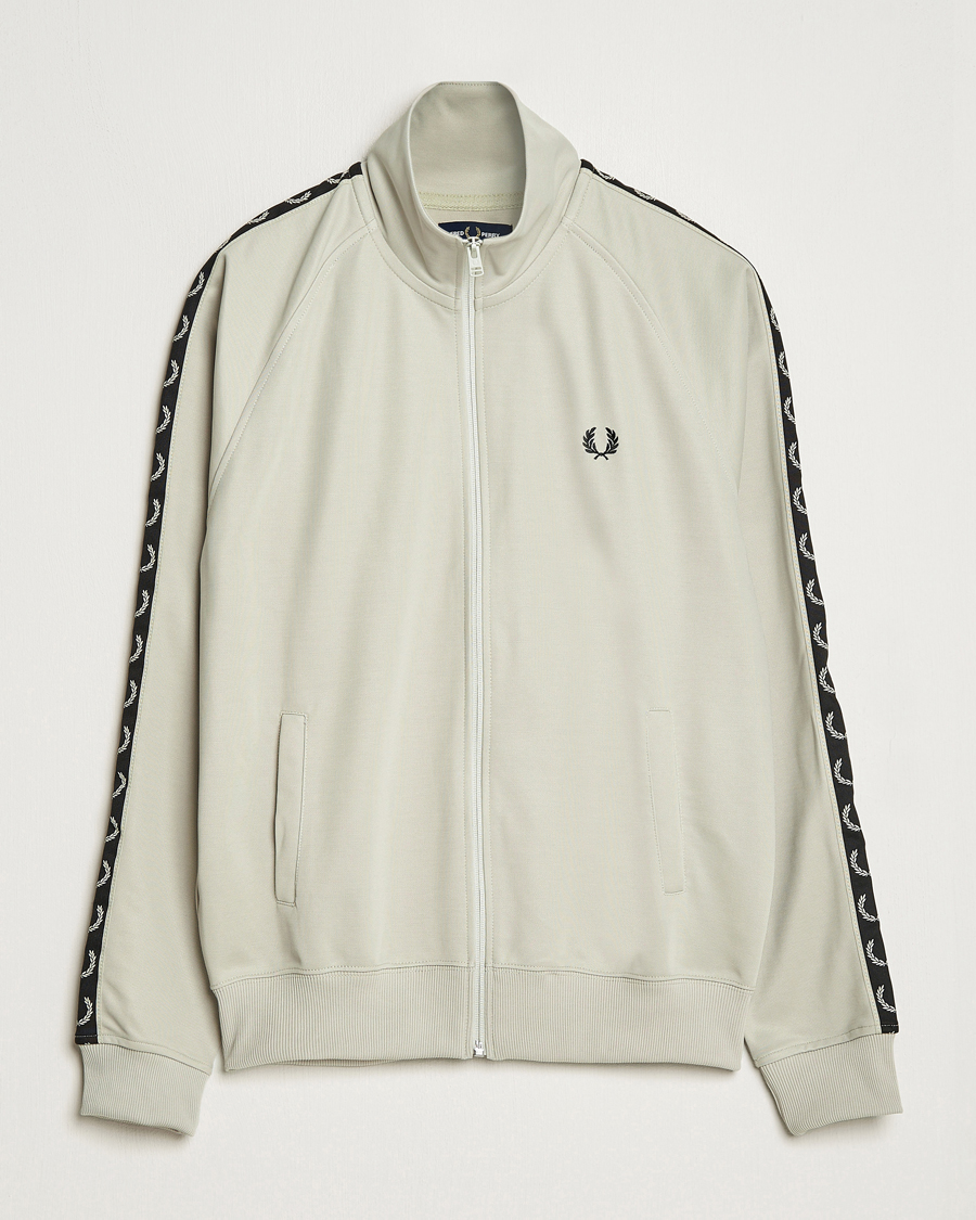 Herr | Tröjor | Fred Perry | Taped Track Jacket Light Oyster