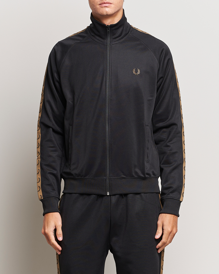 Herr | Full-zip | Fred Perry | Taped Track Jacket Black