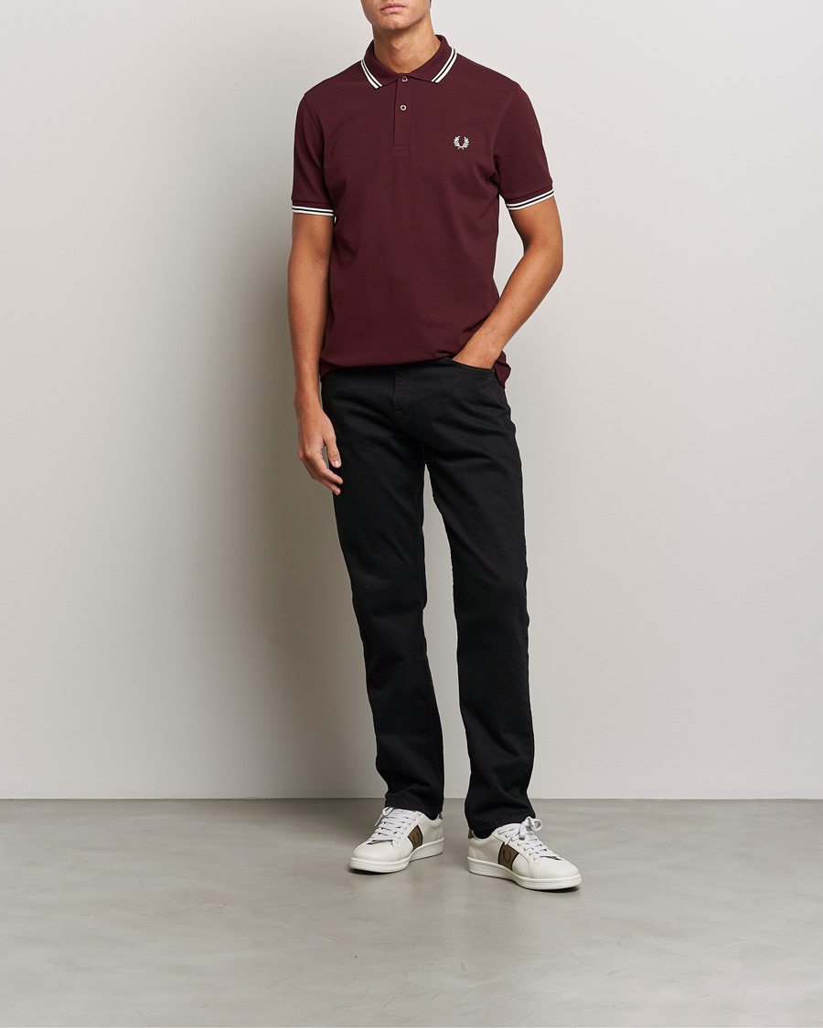 Herr | Pikéer | Fred Perry | Twin Tipped Polo Shirt Oxblood