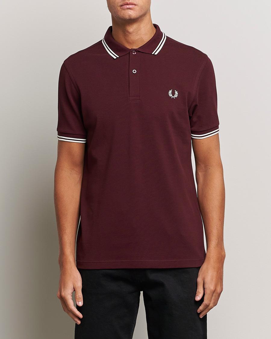 Herr |  | Fred Perry | Twin Tipped Polo Shirt Oxblood