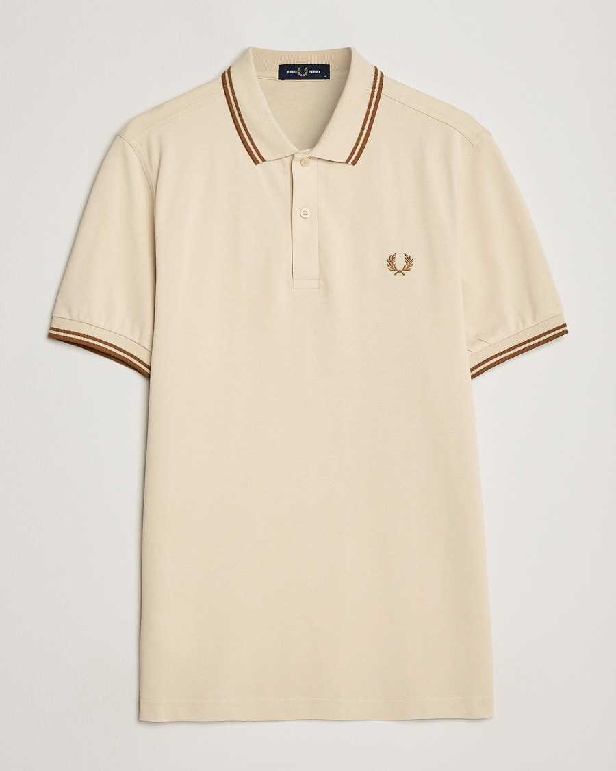Herr | Fred Perry | Fred Perry | Twin Tipped Polo Shirt Oatmeal