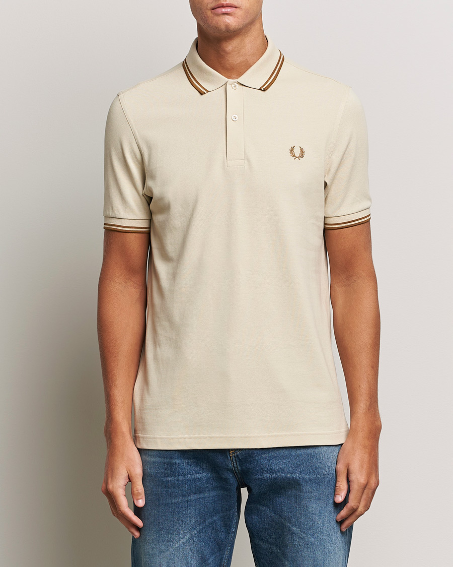 Herr | Pikéer | Fred Perry | Twin Tipped Polo Shirt Oatmeal