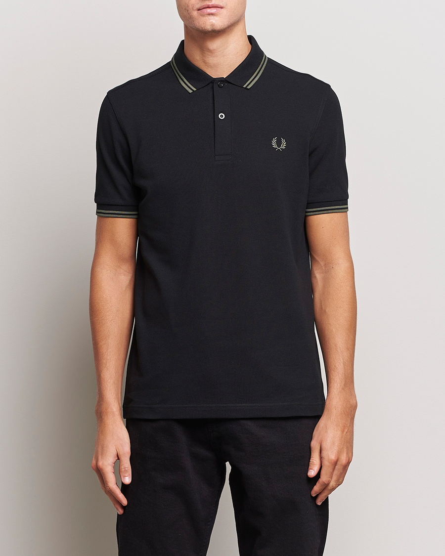 Herr | Pikéer | Fred Perry | Twin Tipped Polo Shirt Black