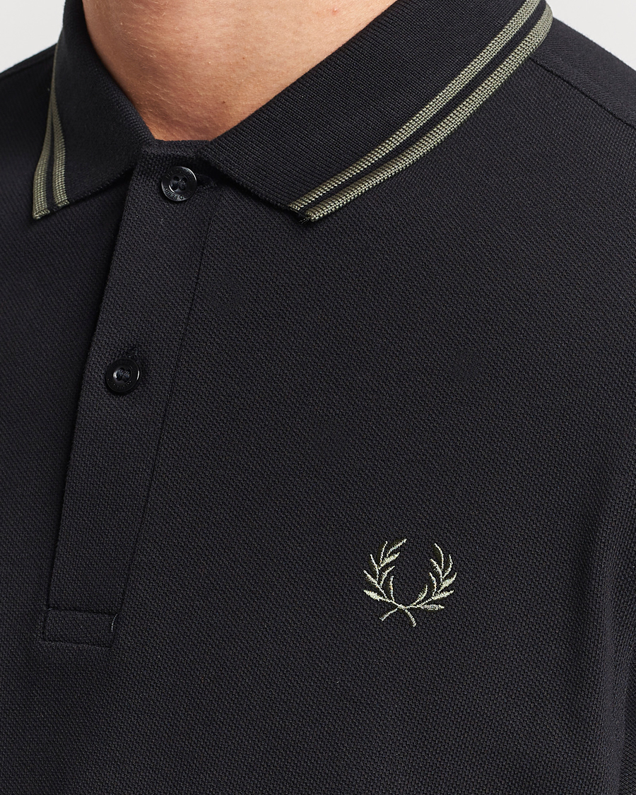 Herr | Pikéer | Fred Perry | Twin Tipped Polo Shirt Black