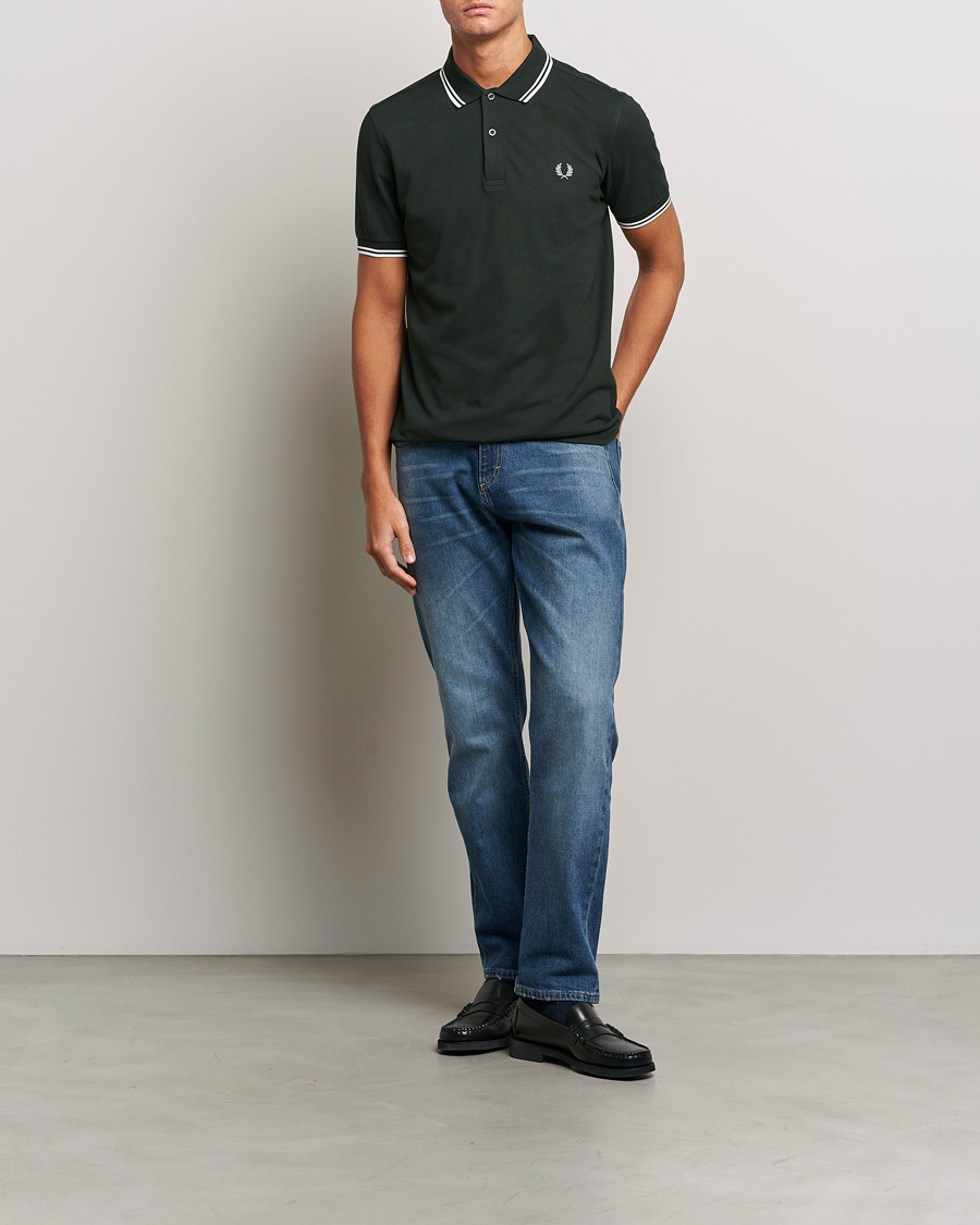Herr | Pikéer | Fred Perry | Twin Tipped Polo Shirt Night Green