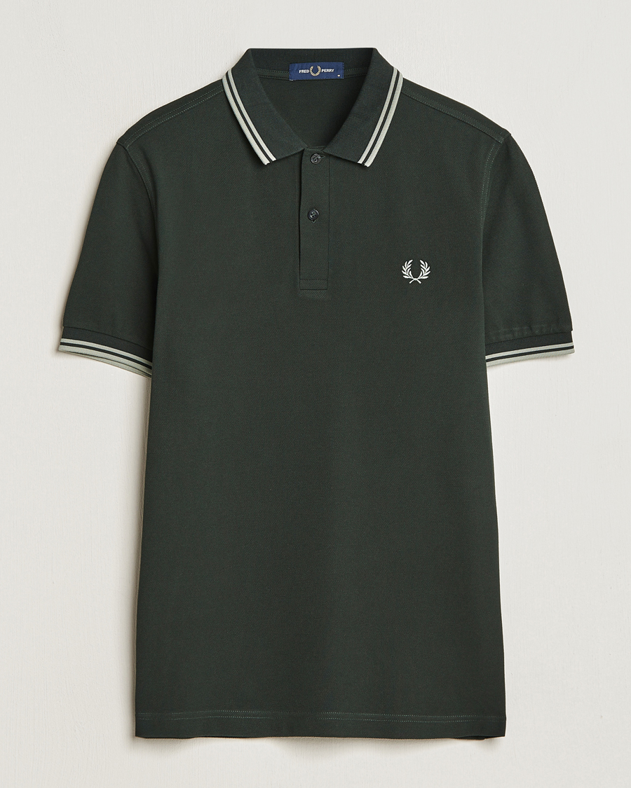 Herr | Fred Perry | Fred Perry | Twin Tipped Polo Shirt Night Green