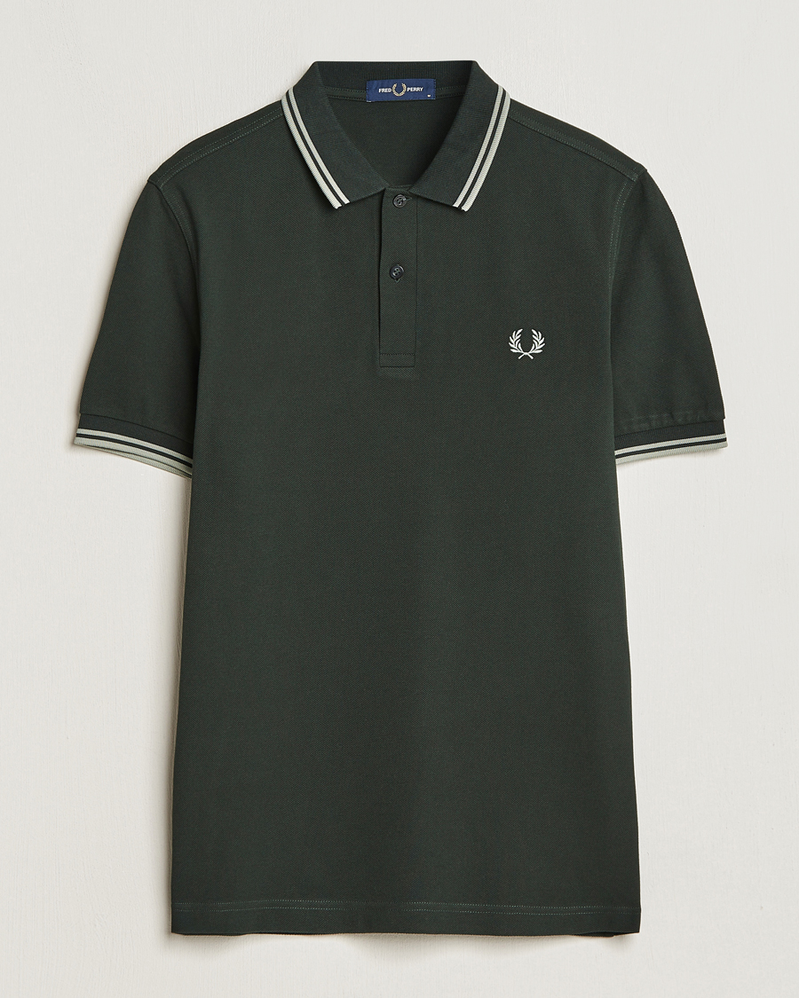 Herr | Pikéer | Fred Perry | Twin Tipped Polo Shirt Night Green