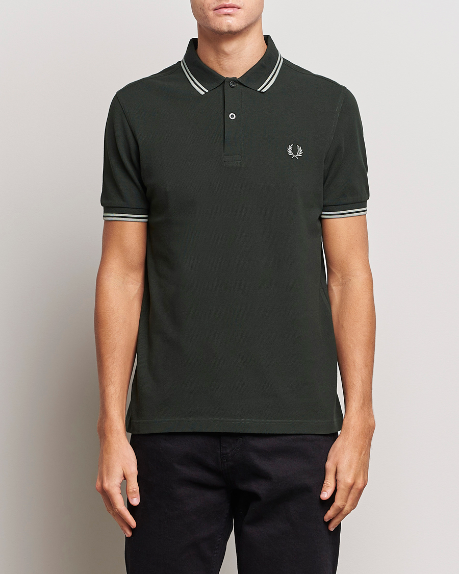 Herr | Fred Perry | Fred Perry | Twin Tipped Polo Shirt Night Green