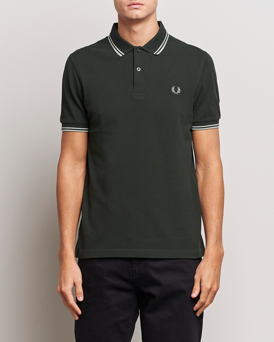 Herr | Pikéer | Fred Perry | Twin Tipped Polo Shirt Night Green