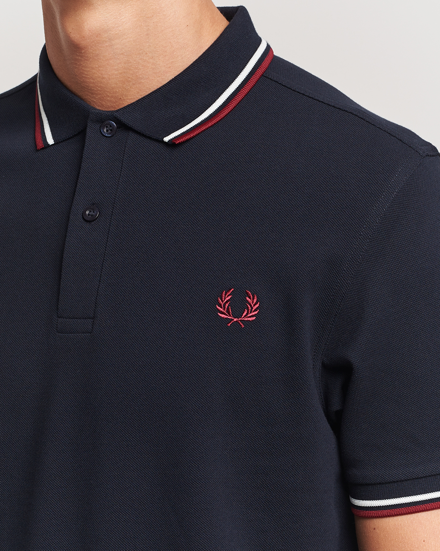 Herr | Pikéer | Fred Perry | Twin Tipped Polo Shirt Navy