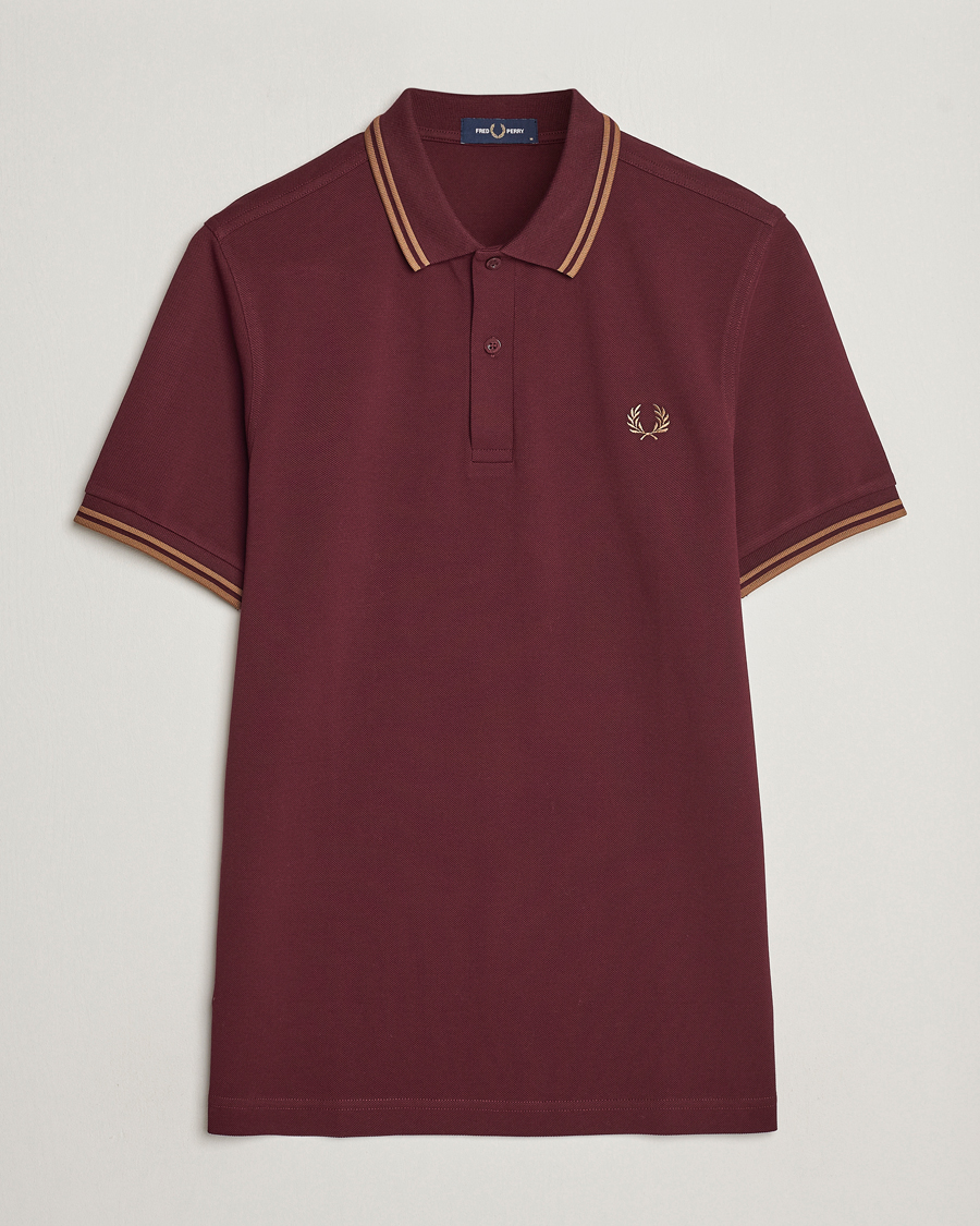 Herr | Fred Perry | Fred Perry | Twin Tipped Polo Shirt Oxblood