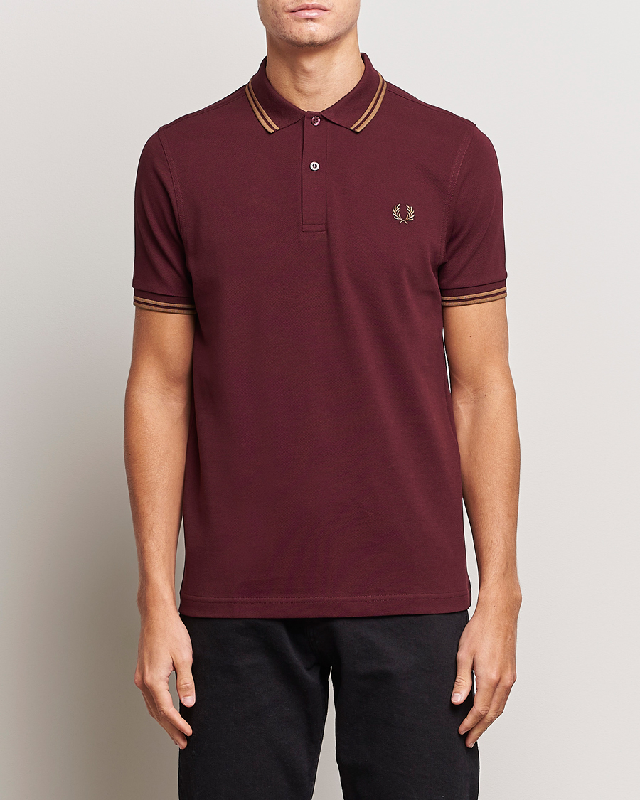 Herr | Pikéer | Fred Perry | Twin Tipped Polo Shirt Oxblood