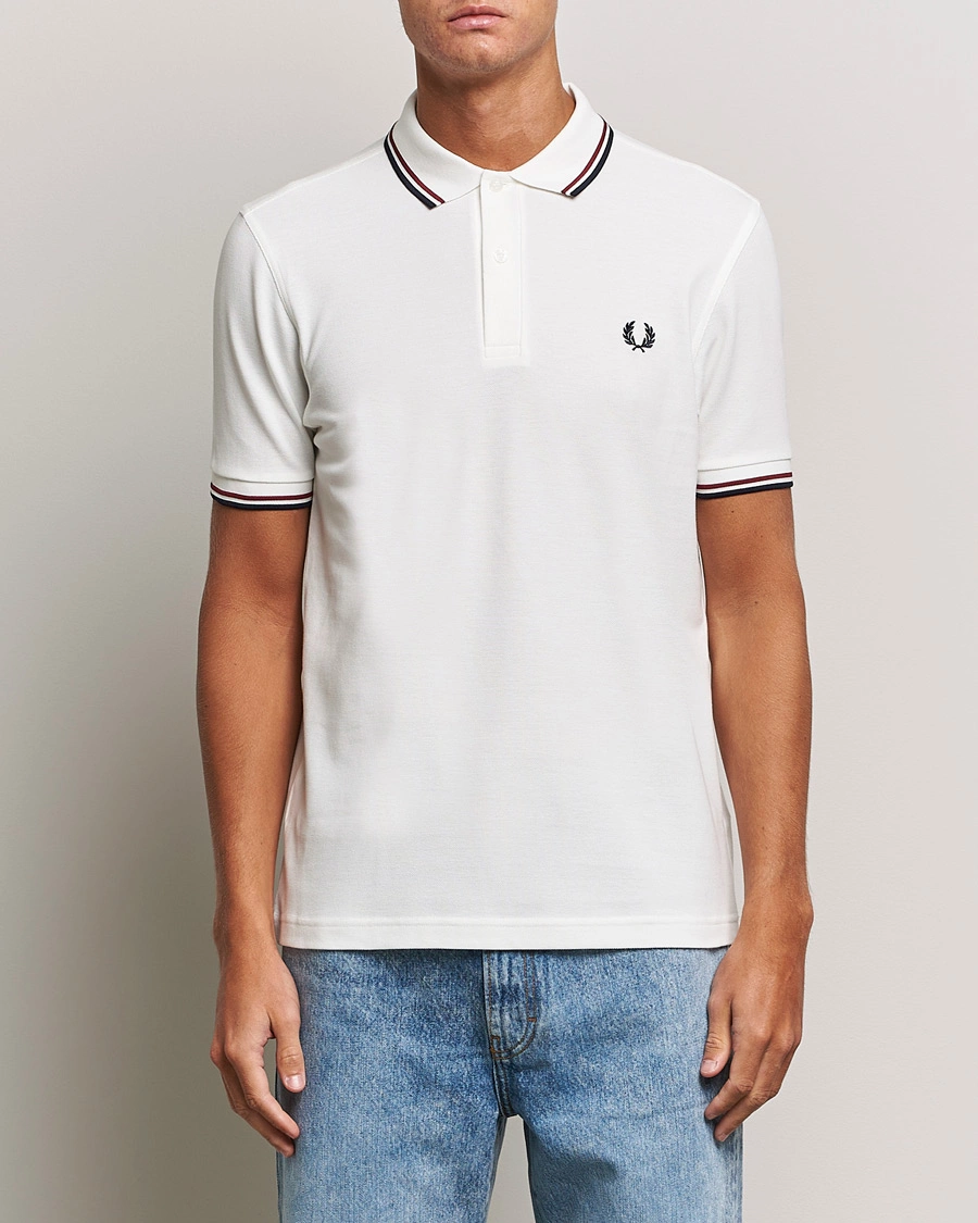 Herr | Best of British | Fred Perry | Twin Tipped Polo Shirt Snow White