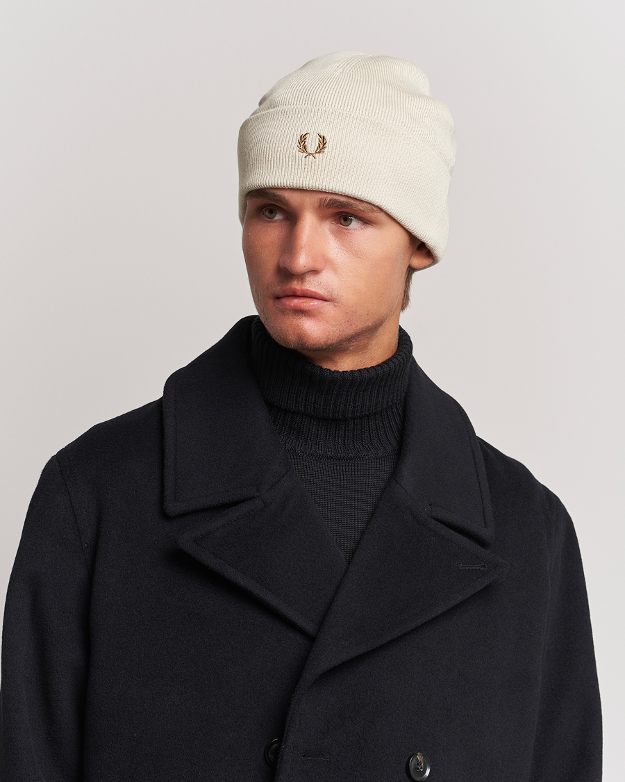 Herr |  | Fred Perry | Merino Wool Beanie Oatmeal