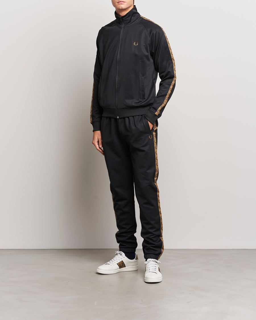 Herr | Byxor | Fred Perry | Taped Track Pants Black