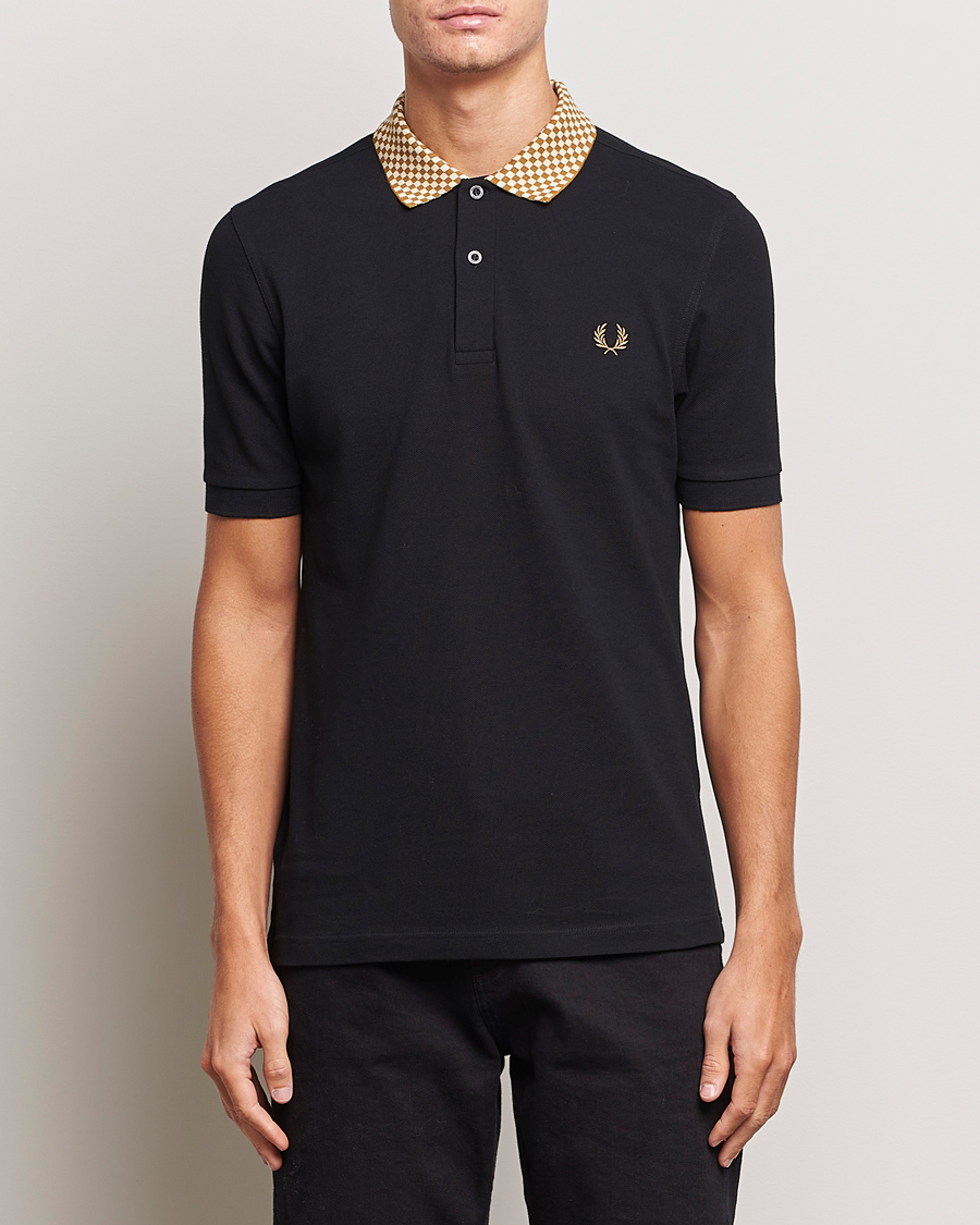 Herr | | Fred Perry | Checkboard Collar Polo Black