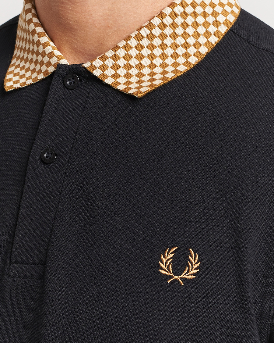 Herr | Pikéer | Fred Perry | Checkboard Collar Polo Black