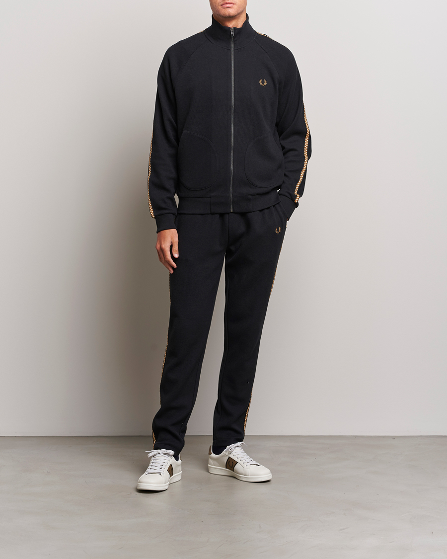 Herr | Byxor | Fred Perry | Checkboard Taped Taped Trackpant Black
