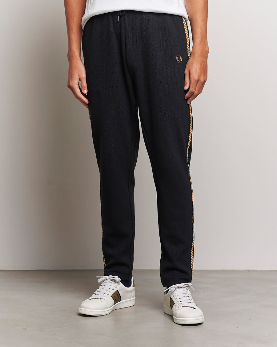Herr | Fred Perry | Fred Perry | Checkboard Taped Taped Trackpant Black