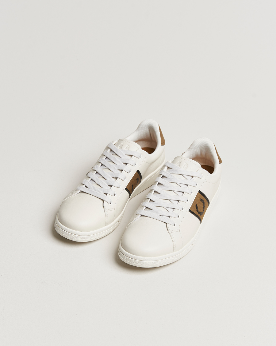 Herr | Fred Perry B721 Leather Sneaker White/Porcelin Black | Fred Perry | B721 Leather Sneaker White/Porcelin Black