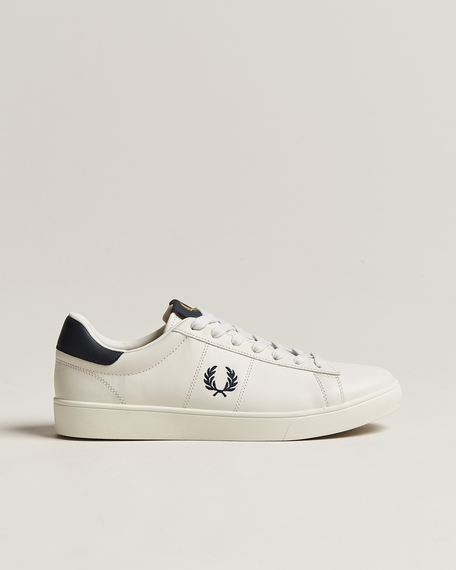Herr | Sneakers | Fred Perry | Spencer Leather Sneakers Porcelain/Navy
