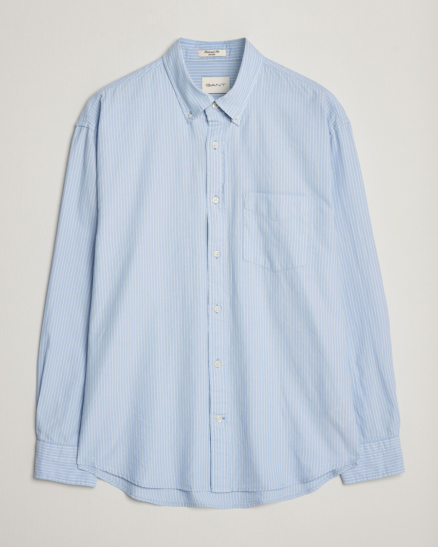 Herr | Skjortor | GANT | Regular Fit Archive Oxford Striped Shirt Muted Blue