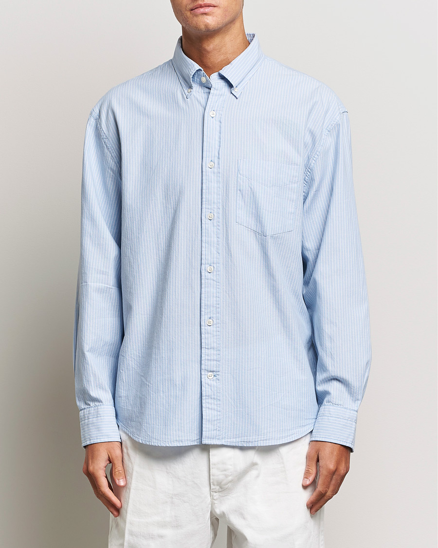 Herr | Skjortor | GANT | Regular Fit Archive Oxford Striped Shirt Muted Blue