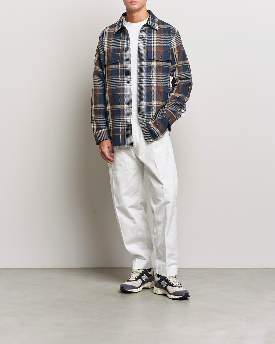 Herr | Skjortor | GANT | Heavy Twill Checked Overshirt Marine