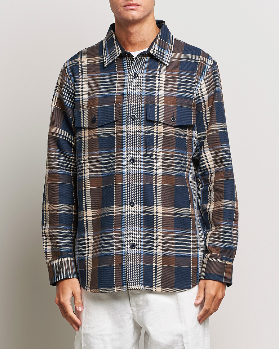 Herr | Skjortor | GANT | Heavy Twill Checked Overshirt Marine
