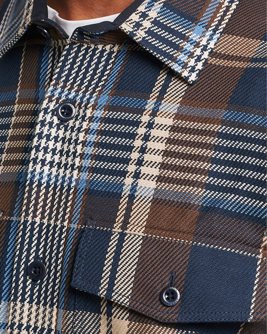 Herr | Skjortor | GANT | Heavy Twill Checked Overshirt Marine