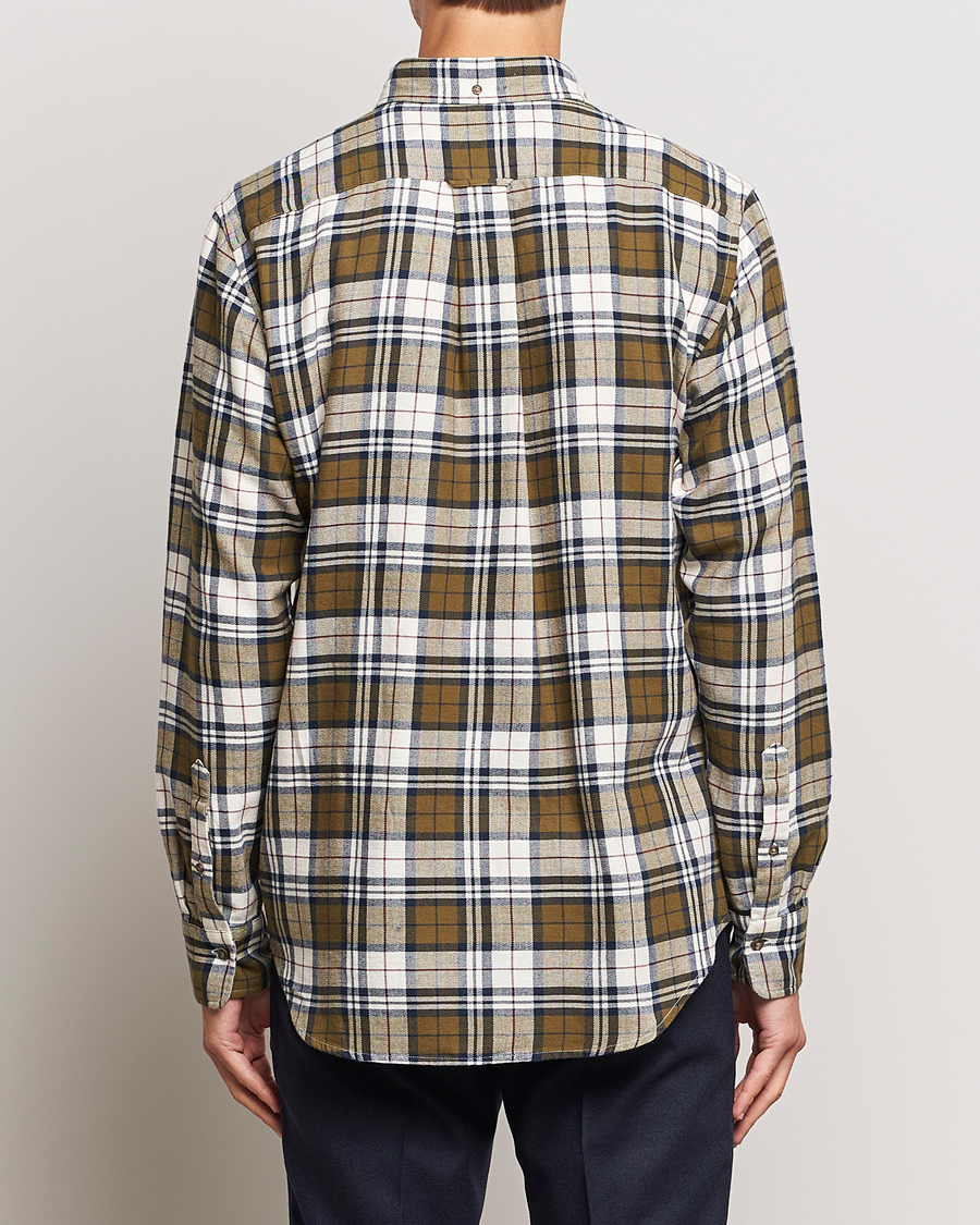 Herr | Skjortor | GANT | Regular Fit Flannel Checked Shirt Dark Cactus