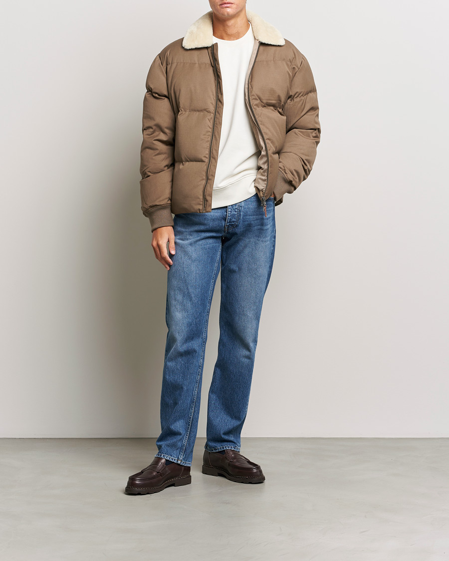 Herr | Jackor | GANT | Padded Flannel Puffer Jacket Desert Brown