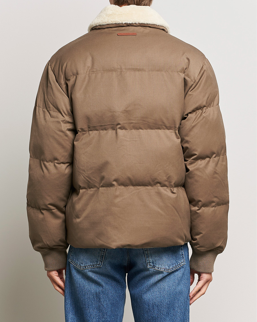 Herr | Jackor | GANT | Padded Flannel Puffer Jacket Desert Brown