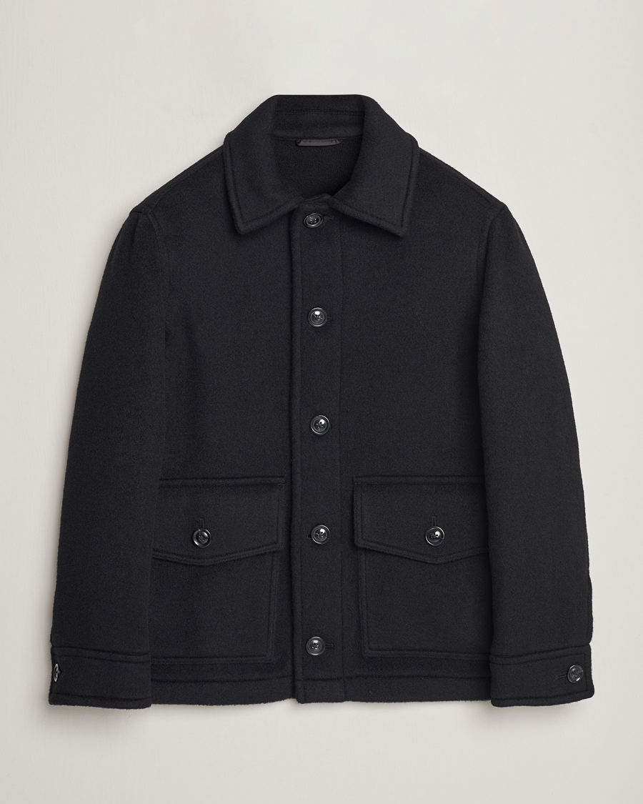 Herr | Jackor | GANT | Short Wool Jacket Black