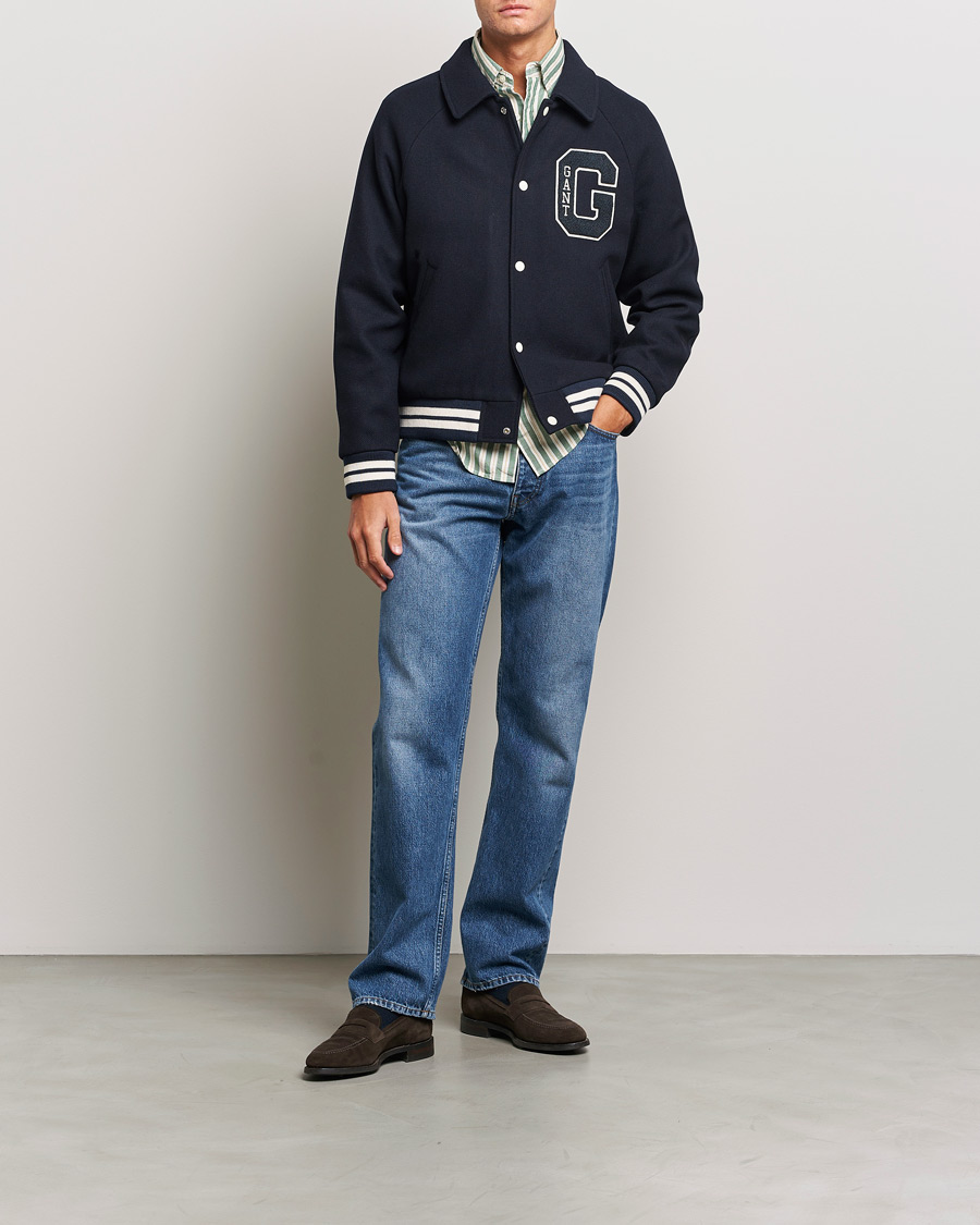 Herr | Jackor | GANT | Wool Varsity Jacket Evening Blue