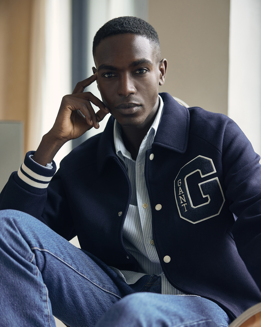 Herr | Jackor | GANT | Wool Varsity Jacket Evening Blue