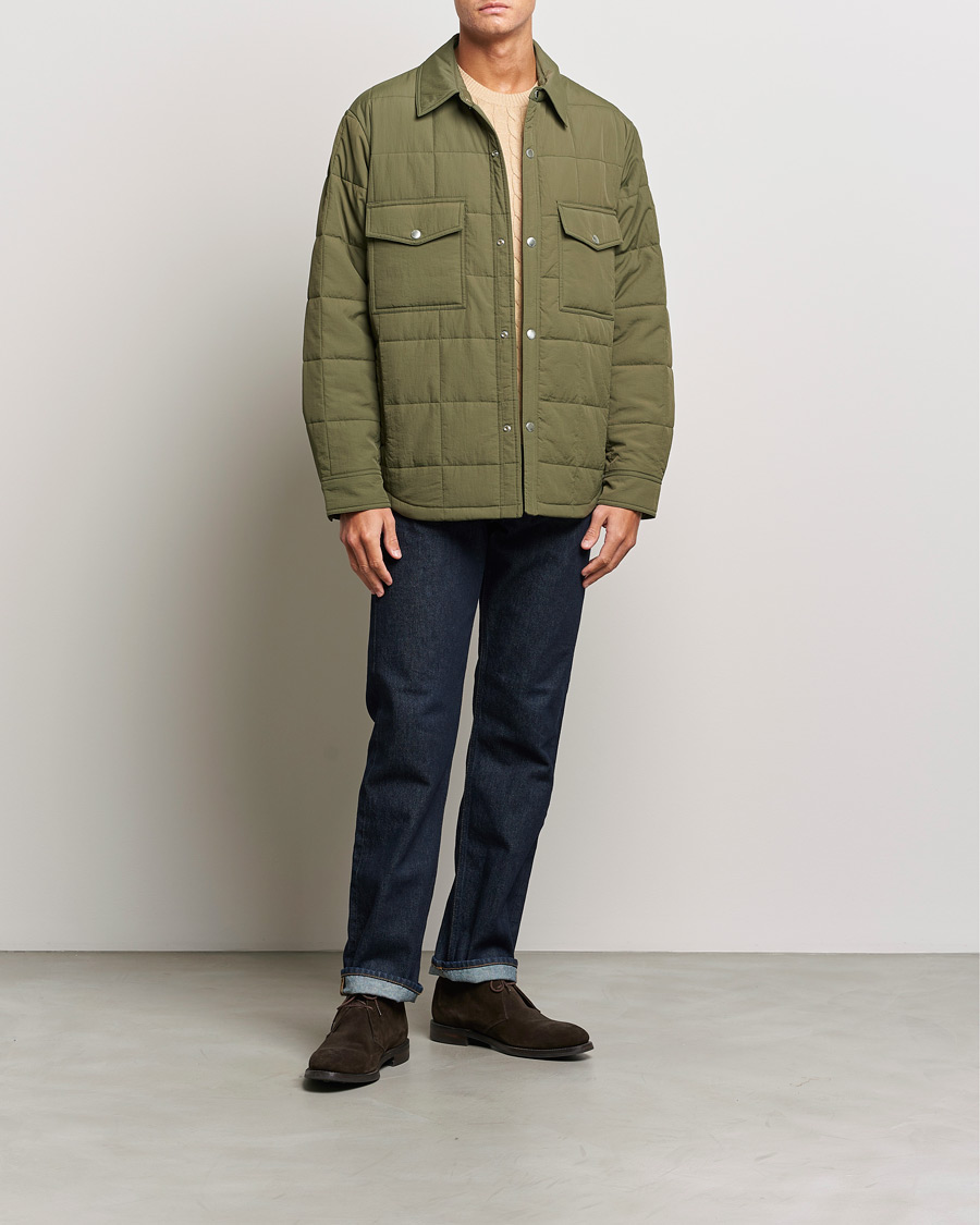 Herr | Jackor | GANT | Quilted Shirt Jacket Calamata Green
