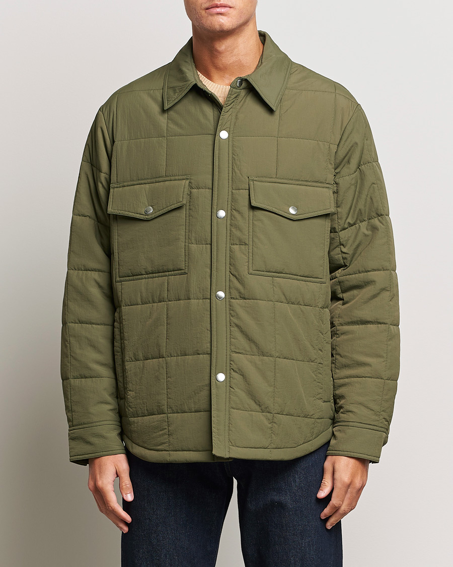 Herr | Jackor | GANT | Quilted Shirt Jacket Calamata Green