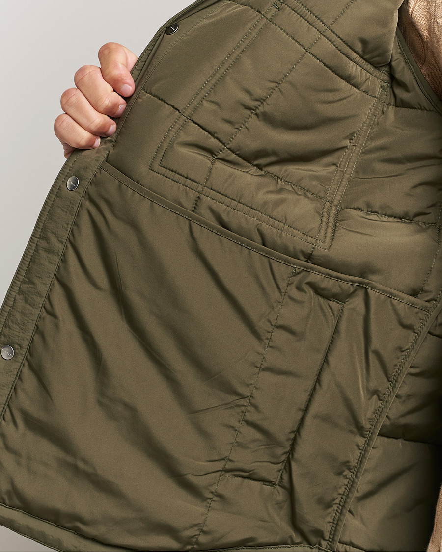 Herr | Jackor | GANT | Quilted Shirt Jacket Calamata Green