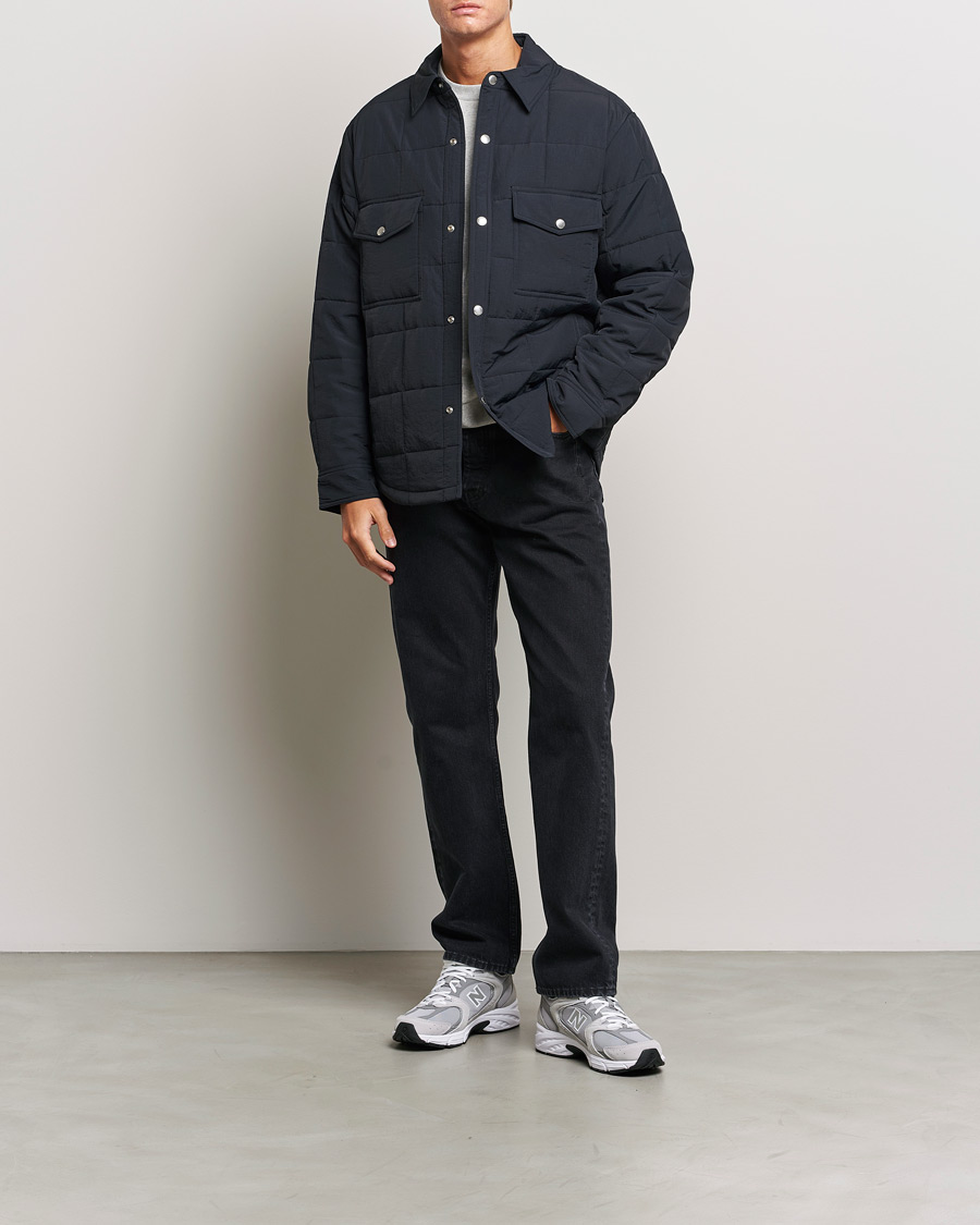 Herr | Jackor | GANT | Quilted Shirt Jacket Black