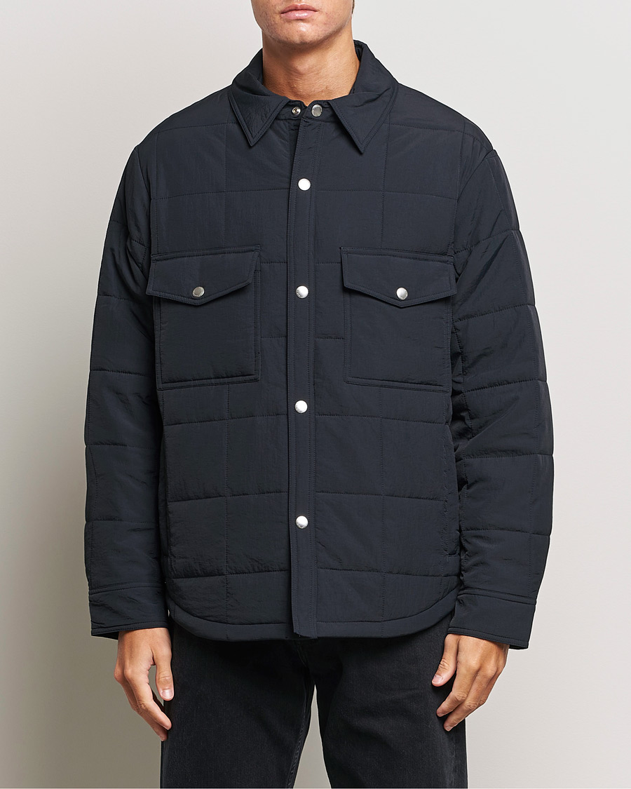 Herr | Quiltade jackor | GANT | Quilted Shirt Jacket Black