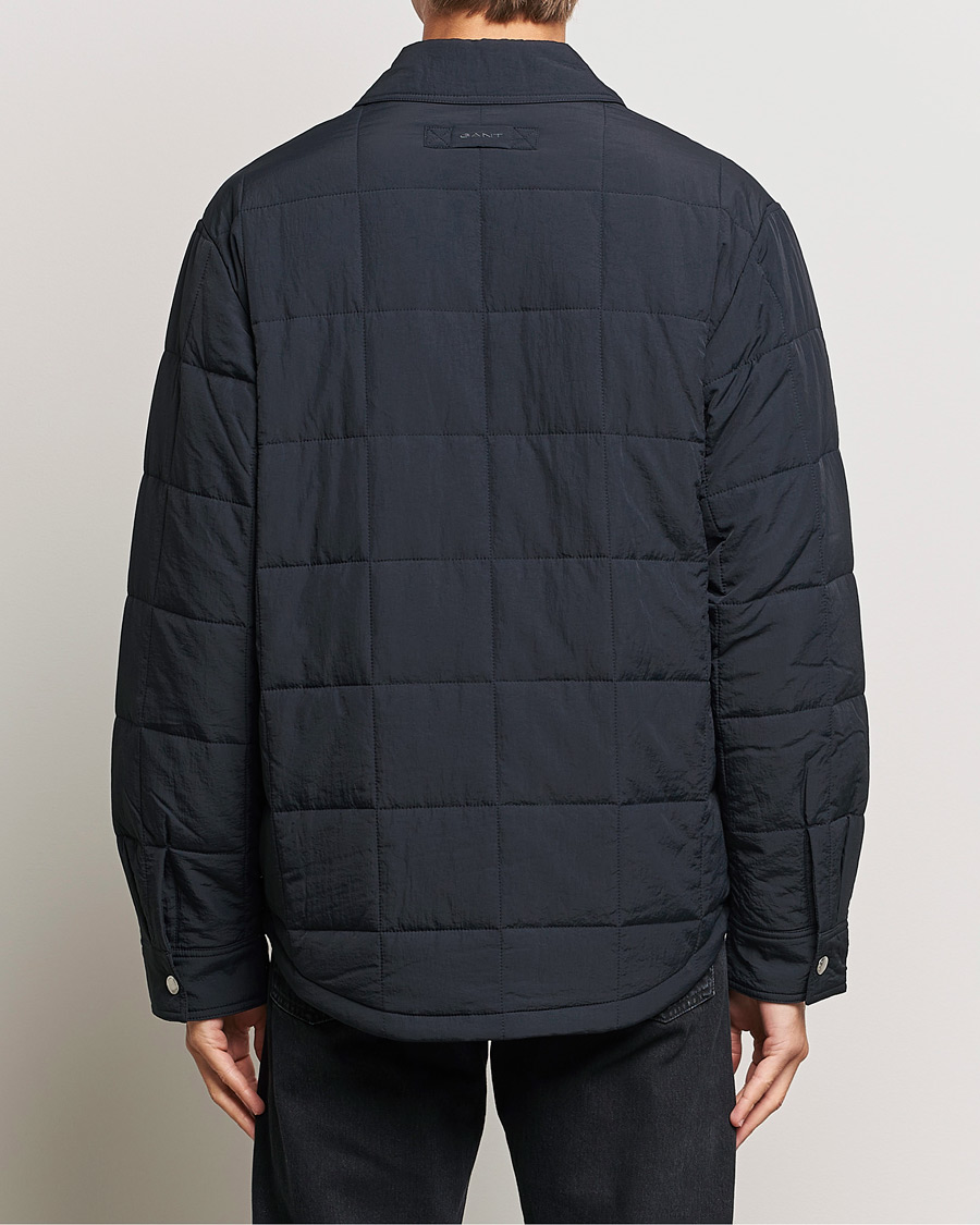 Herr | Jackor | GANT | Quilted Shirt Jacket Black