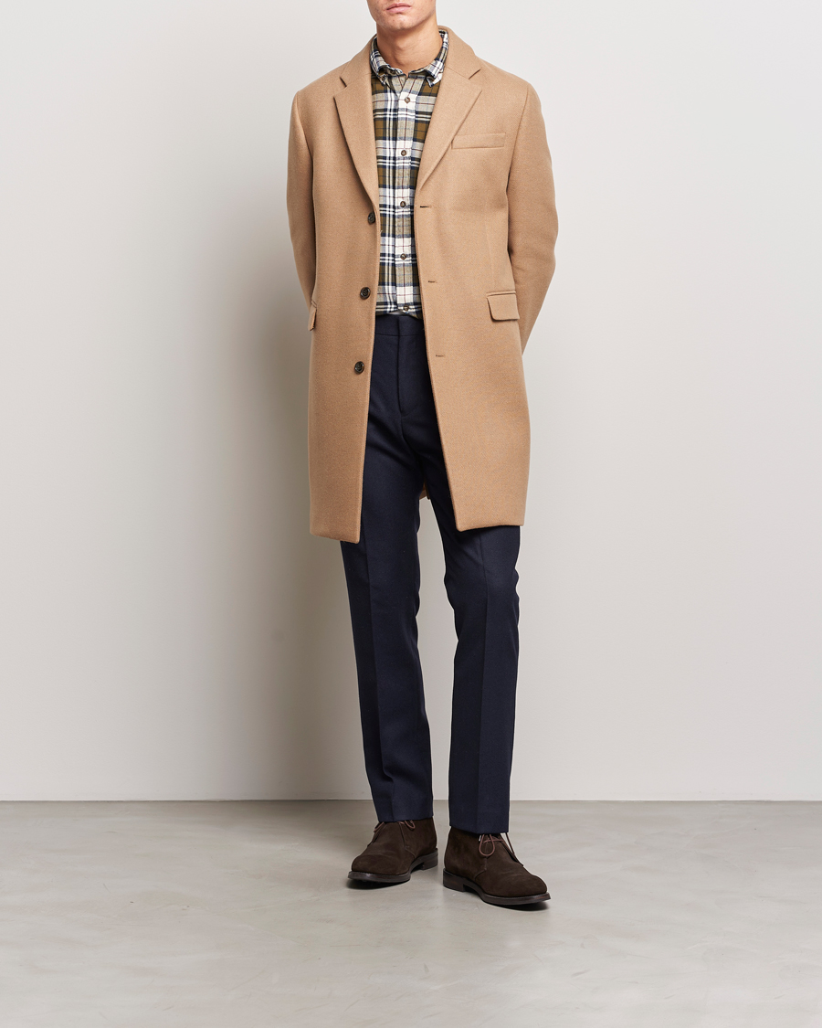 Herr | Jackor | GANT | Tailored Wool Coat Mustard Beige