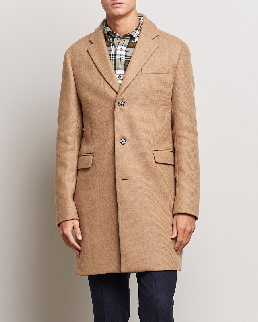Herr | Jackor | GANT | Tailored Wool Coat Mustard Beige