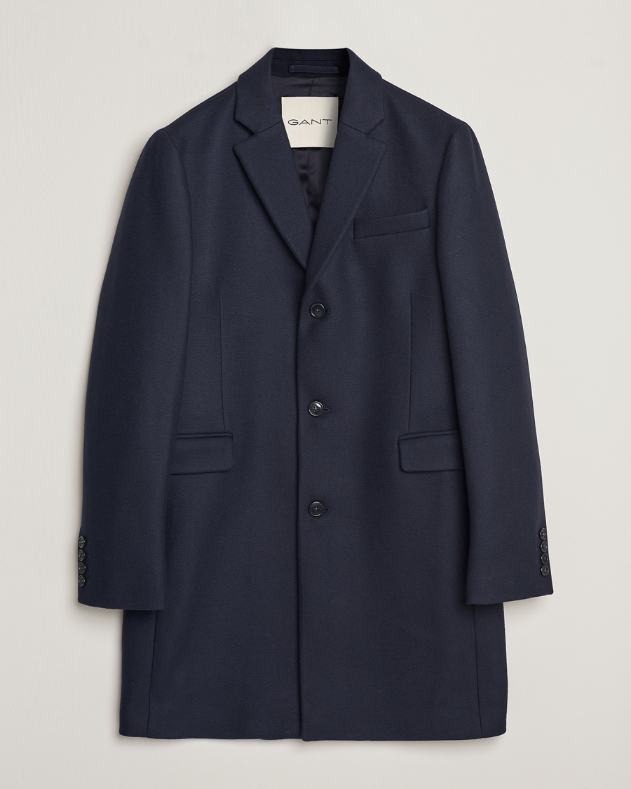 Herr |  | GANT | Tailored Wool Coat Night Blue