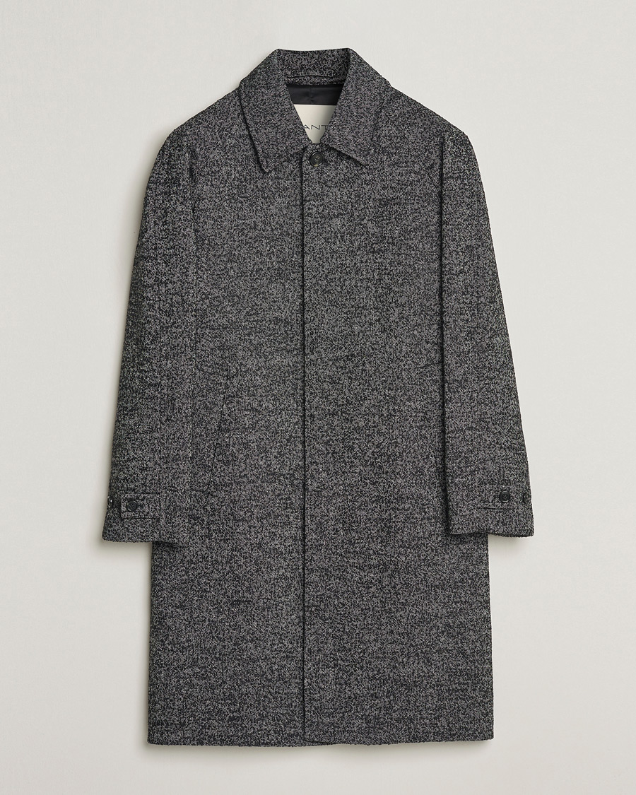 Herr | Jackor | GANT | Relaxed Fit Wool Coat Ebony Black